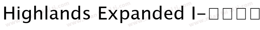 Highlands Expanded I字体转换